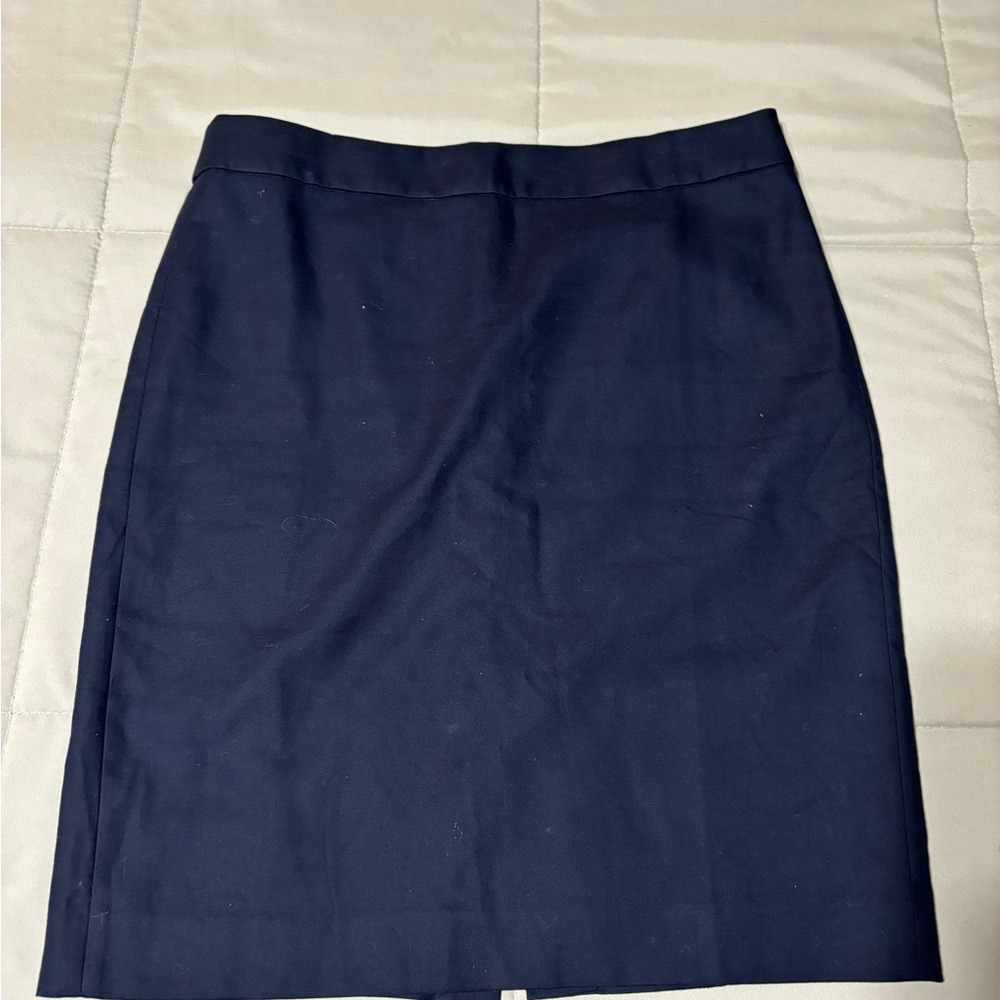 J. Crew Blue Pencil Skirt Knee-Length Workwear